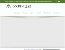 Tablet Screenshot of goldenleafholdings.com